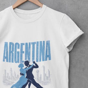 Argentina Soccer Shirt World Cup 2026 | La Albiceleste Vintage Fan Tee | Retro Football Gift | Argentina World Cup Champions Style image 1