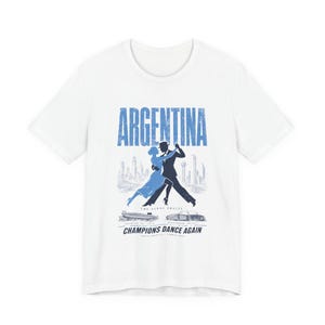 Argentina Soccer Shirt World Cup 2026 | La Albiceleste Vintage Fan Tee | Retro Football Gift | Argentina World Cup Champions Style image 9