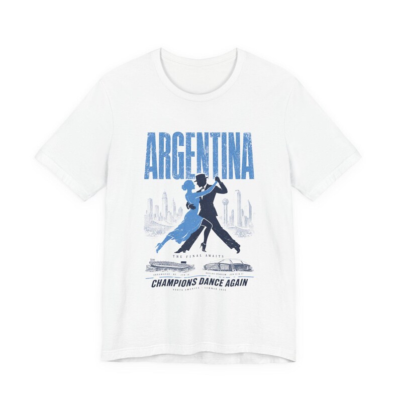 Argentina Soccer Shirt World Cup 2026 | La Albiceleste Vintage Fan Tee | Retro Football Gift | Argentina World Cup Champions Style image 9