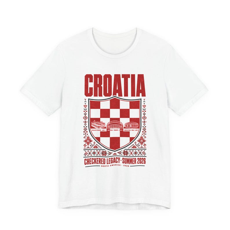 Croatia Soccer Shirt World Cup 2026 | Vatreni Vintage Fan Tee Retro Stadium Football Gift image 1