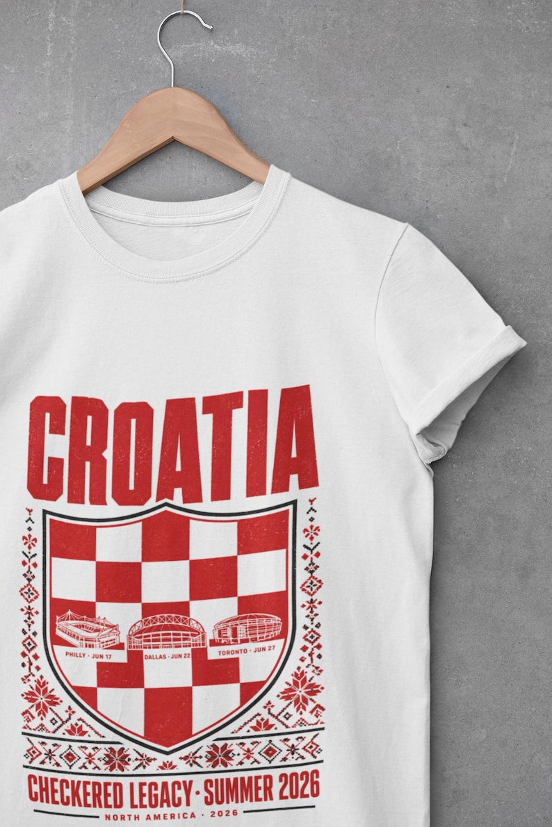 Croatia Soccer Shirt World Cup 2026 | Vatreni Vintage Fan Tee Retro Stadium Football Gift image 10