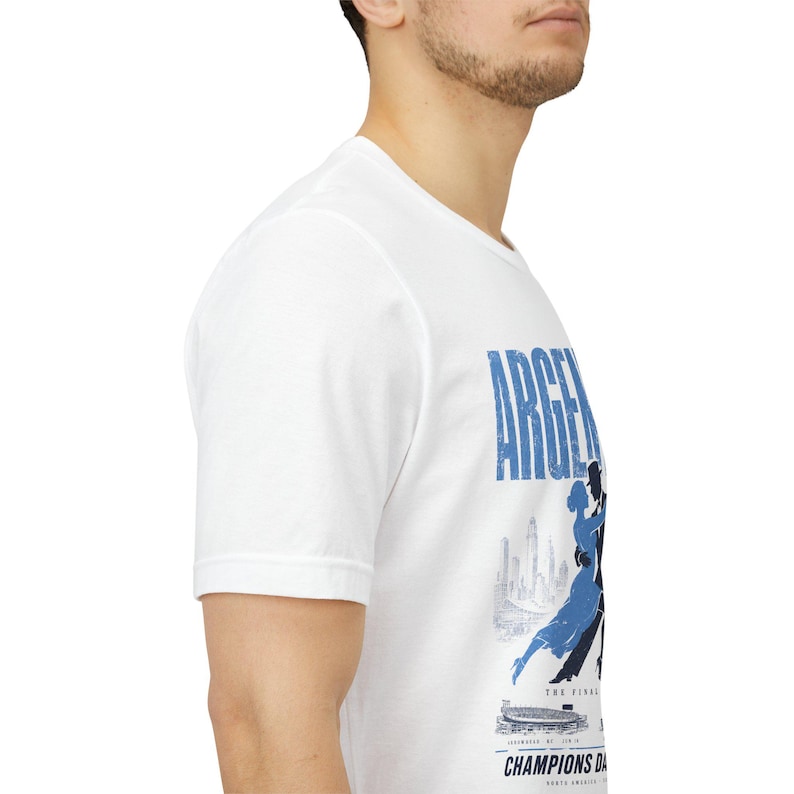 Argentina Soccer Shirt World Cup 2026 | La Albiceleste Vintage Fan Tee | Retro Football Gift | Argentina World Cup Champions Style image 10