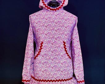 Size L Forget Me Not Cotton Kuspuk: Alaskan Kuspuk