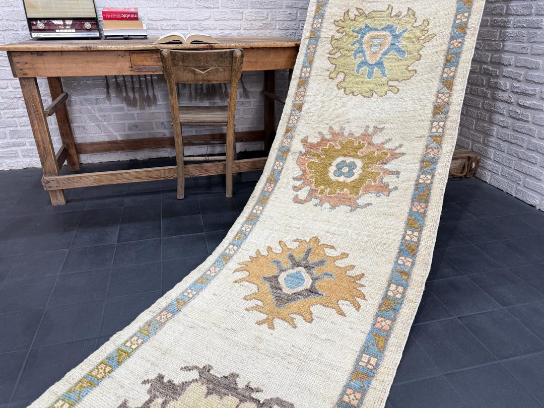 3x15 Extra Long Handwoven Turkish Wool Runner Rug, Beige Authentic ...