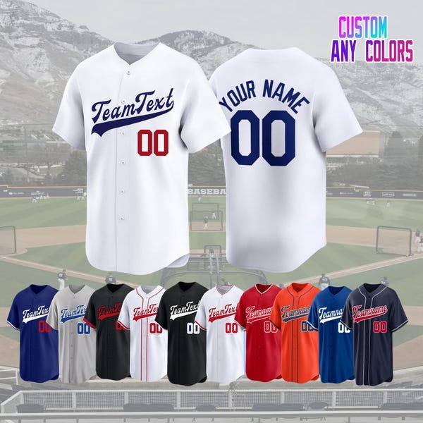 Camiseta de béisbol personalizada: logotipo con nombre y número personalizados, uniforme deportivo de equipo, regalo de cumpleaños de San Valentín para hombres, mujeres, niños y fanáticos.