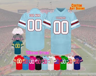 Camiseta de fútbol estampada y bordada personalizada: Uniforme de equipo personalizado con nombre, número y logotipo. Regalo de Navidad.