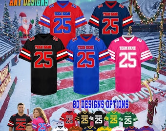 Custom Embroidered Football Jersey, Personalized Team Uniform