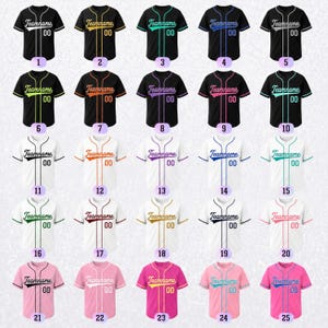 Custom Baseball Jersey, Personalized Glitter Sequin Baseball jerseys, Wedding Party Gift Jersey, Cheerleading for Men Women Youth Kids image 2