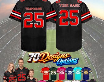 Camiseta de fútbol personalizada, nombre bordado, número, logotipo del equipo, camiseta de entrenamiento, regalo para fanáticos, para hombres, mujeres, niños pequeños, uniforme deportivo