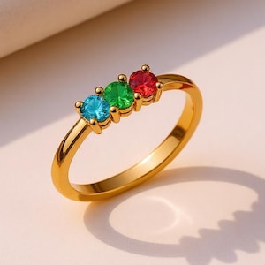 Multiple Birthstone Ring, Birthstone Customized Ring Gift for Mom, Family Birthstone Ring, Birthstone Personalized Ring, Birthstone Jewelry