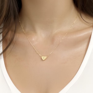 Heart Initial Necklace, Initial Customized Necklace, Heart Letter Necklace, Lovers Letter Pendant, Initial Personalized Necklace For Mother