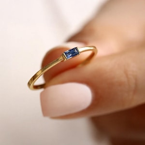 Baguette Birthstone Ring, Baguette Birthstone Jewelry, Birthstone Customized Ring, Birthstone Personalized Ring, Engagement Ring For Mother