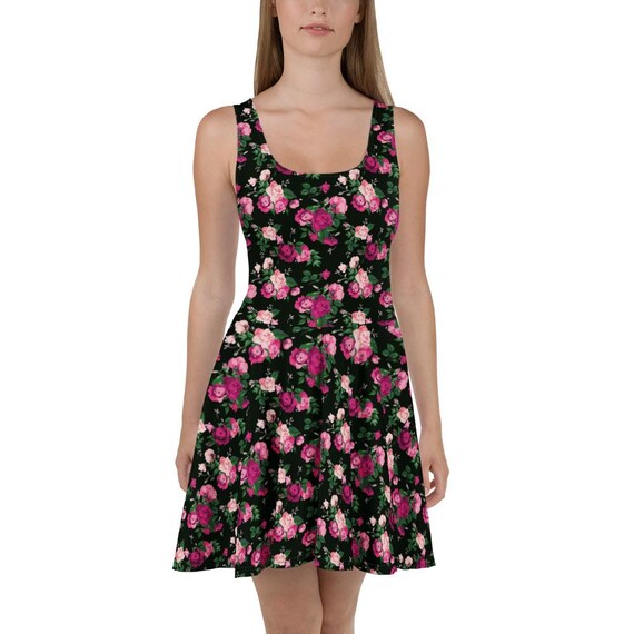 Black Floral Dress - Etsy Black Floral Dress - Etsy