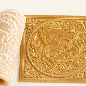 Wałek teksturujący Hummingbird Floral Tile do gliny