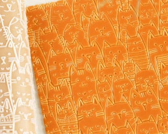 Cute Cats Texture Roller – Seamless Kitty Pattern for Clay