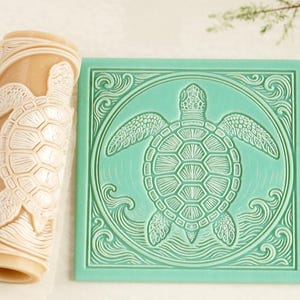 Sea Turtle Texture Roller – Ocean Inspired Clay & Pottery Tool