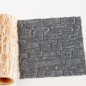 Fantasy Brick Wall Texture Roller: Polymer Clay, Pottery Embossing