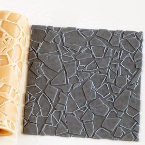Rouleau de texture Deep Desert Fractures : pâte polymère, poterie et pâte à biscuits