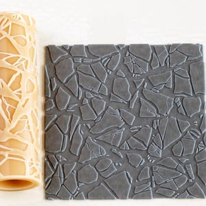 Rouleau de texture Deep Desert Fractures : pâte polymère, poterie et pâte à biscuits