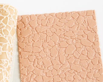 Gravel Texture Roller: Seamless Polymer Clay, Pottery Embossing - 3 inch