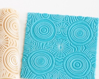 Mandala Texture Roller: Polymer Clay, Pottery, Fondant - 7.5cm