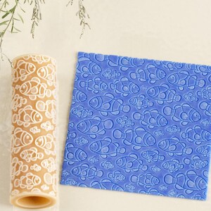 Clownfish Texture Roller: Ocean Theme Clay & Fondant Pattern