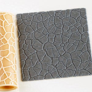 Rouleau de texture Deep Desert Fractures : pâte polymère, poterie et pâte à biscuits