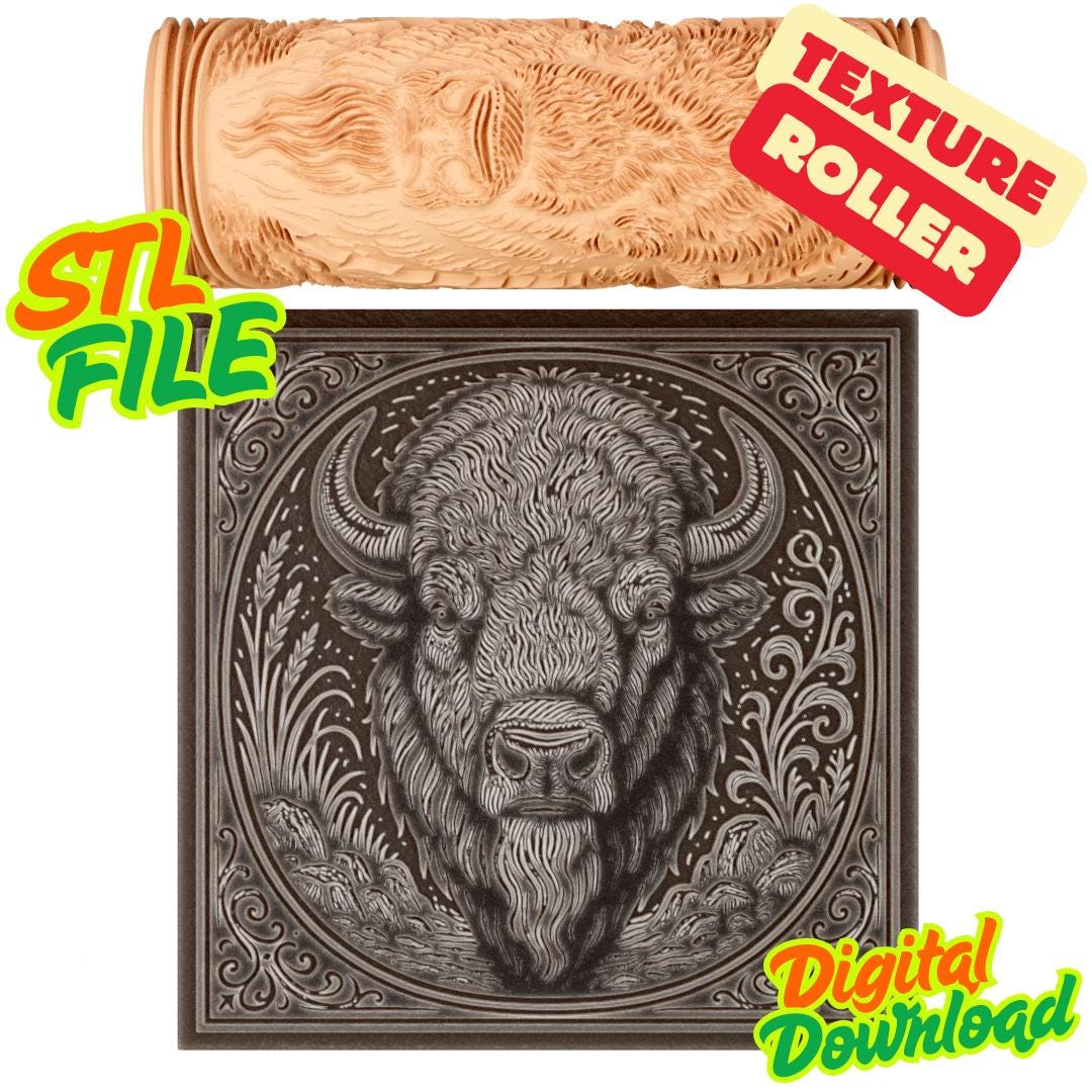 Bison Texture Roller STL File – Digital Download - Etsy