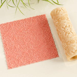 Lace Texture Roller | Seamless Lace Clay Texture Roller | Embossing Roller | Lace Roller for Polymer Clay | Clay Tools |