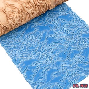 Arquivo STL para rolo de textura de ondas – Padrão fluido do oceano para argila (Download digital)