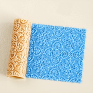 Vintage Lace Texture Roller Model 04 | Seamless Polymer Clay Texture Roller | Embossing Roller | Vintage Lace Roller |