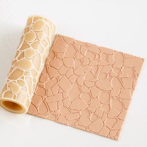 Rouleau texturé pour gravier, modèle 05 | Rouleau texturé sans couture en pâte polymère | Rouleau à embosser | Rouleau à gravier |