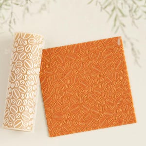 Coffee Beans Texture Roller | Seamless Polymer Clay Texture Roller | Embossing Roller | Coffee Beans Roller for Polymer Clay | Clay Tools |