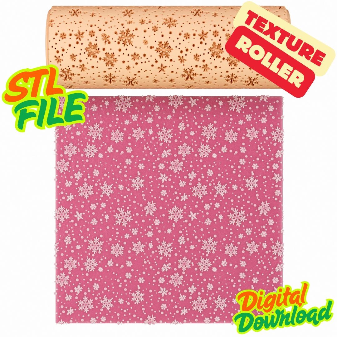 Frosted Dreams Texture Roller STL File – Seamless Pattern for Clay ...