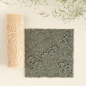 Ruined Dungeon Floor Texture Roller – 3D Printed Clay Tool for Miniature Terrain, RPG Bases