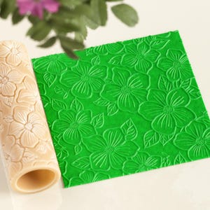 Floral Texture Roller | Seamless Polymer Clay Texture Roller | Embossing Roller | Floral Roller for Polymer Clay | Clay Tools |