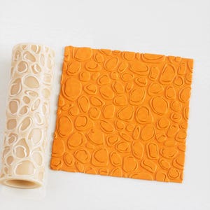 Natural Peeble Texture Roller Model 01 | Seamless Polymer Clay Texture Roller | Embossing Roller | Natural Peeble Roller |