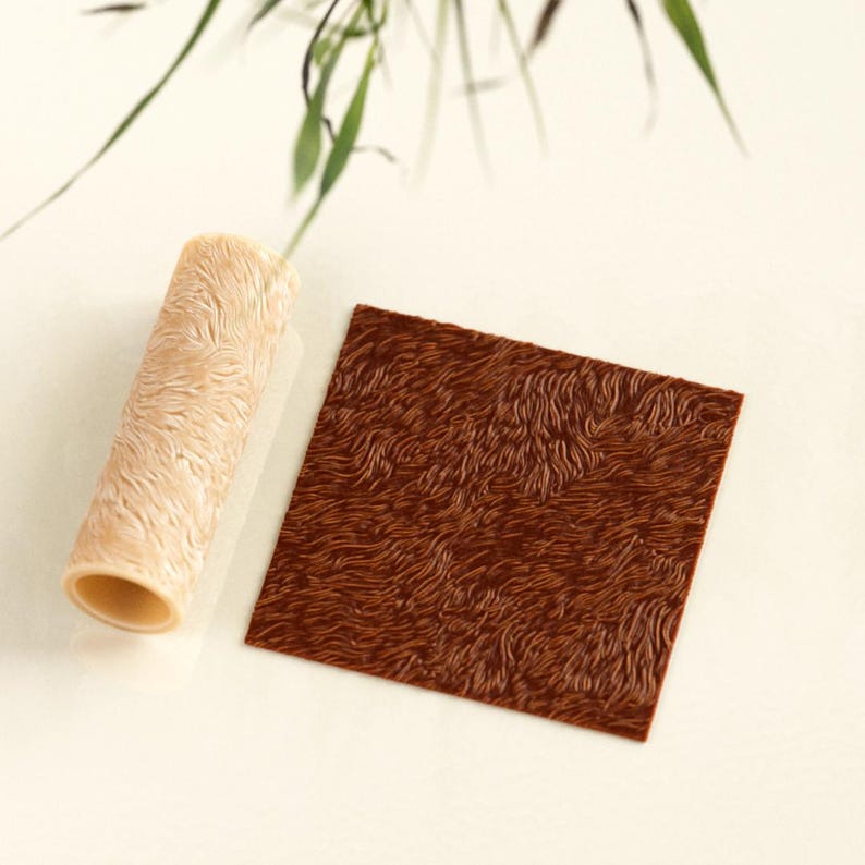 Fur Texture Clay Roller: Seamless Embossing Tool (3 Inches) - Etsy