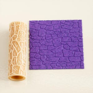 Stone Wall Texture Roller Model 01 | Seamless Polymer Clay Texture Roller | Embossing Roller | Stone Wall Roller |