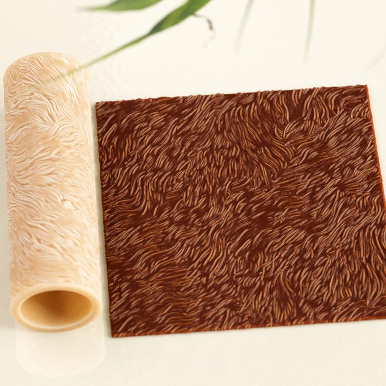 Fur Texture Clay Roller: Seamless Embossing Tool (3 Inches) - Etsy