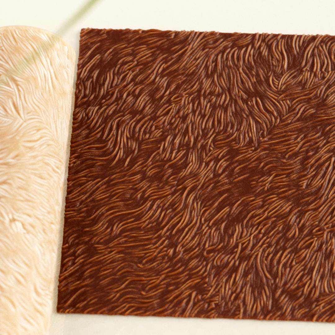 Fur Texture Clay Roller: Seamless Embossing Tool (3 Inches) - Etsy