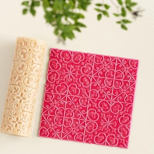 Ceramic Pattern Texture Roller | Seamless Polymer Clay Texture Roller | Embossing Roller | Ceramic Pattern Roller for Polymer Clay