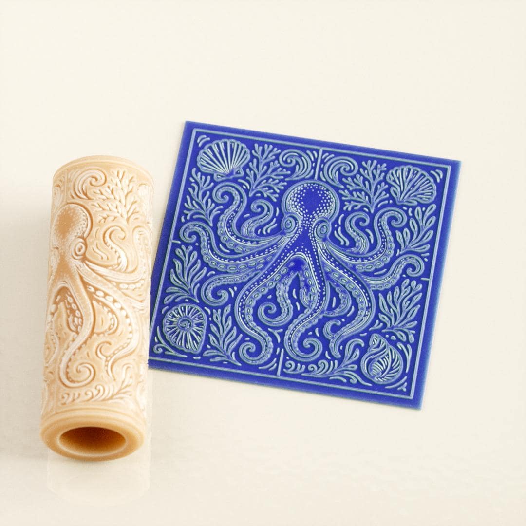 Rullo Per Texture Argilla, Strumento Ceramica Con Motivi Ape E Colibrì, Per Modellare E Decorare Creta Fai-Da-Te - 3