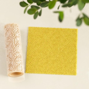 Maori Tribal Texture Roller – Intricate Spiral Pattern Clay Tool – Ethnic Roller for Polymer Clay & Fondant