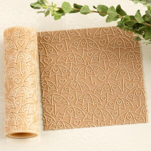 Umbrella Texture Roller: Seamless Polymer Clay Embossing Tool