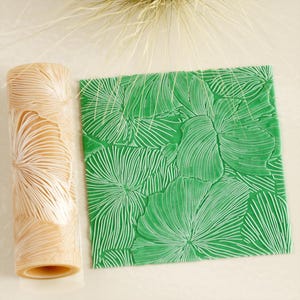 Botanical Line Art Texture Roller | Seamless Polymer Clay Texture Roller | Embossing Roller | Botanical Line Art Roller for Polymer Clay