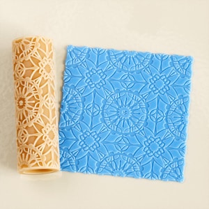 Vintage Lace Texture Roller Model 01 | Seamless Polymer Clay Texture Roller | Embossing Roller | Vintage Lace Roller |