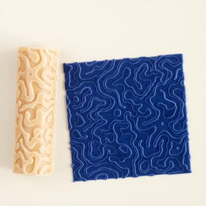 Rouleau texturé pour terrain aride modèle 02 | Rouleau texturé sans couture en pâte polymère | Rouleau à embosser | Rouleau pour terrain aride pour pâte polymère |