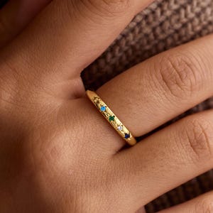Simple style birthstone ring, customized birthstone jewelry, birthday gift for her, bridesmaid gift, gift for mother, Gifts for Mom