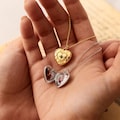 Birthstone Photo Heart Locket, Personalized Engraved Necklace, 14K Gold Anniversary Gift, Memorial Picture Jewelry, Gift for Mom, Mother Day